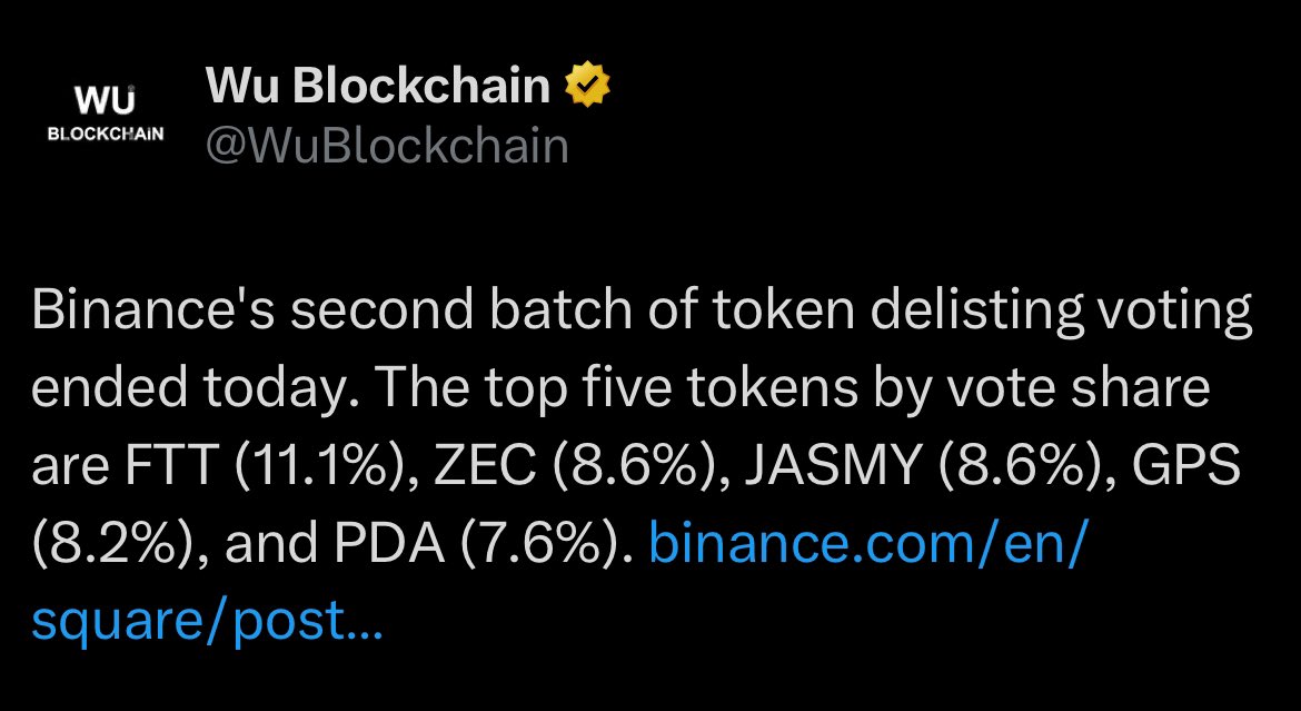Source: Wu Blockchain/X