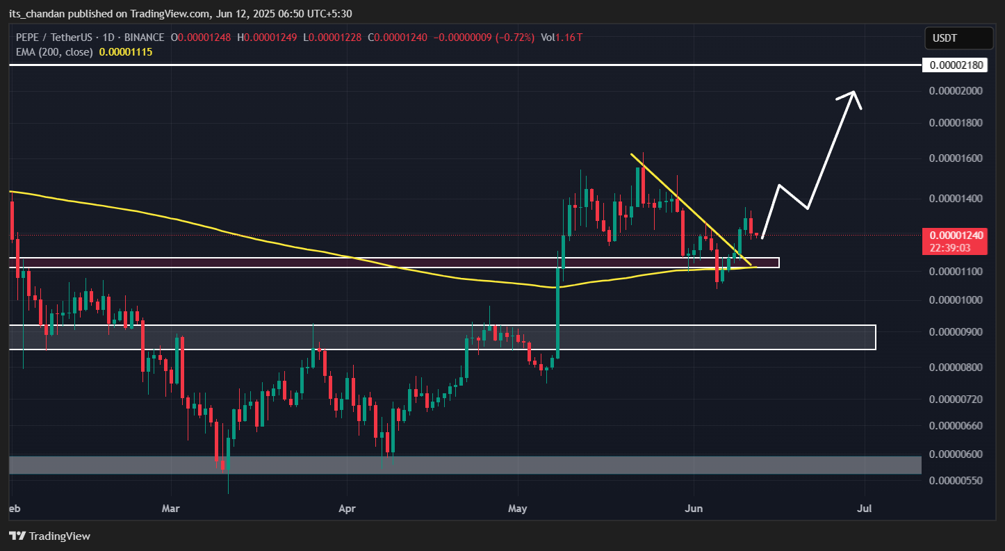 PEPEUSDT Daily Chart